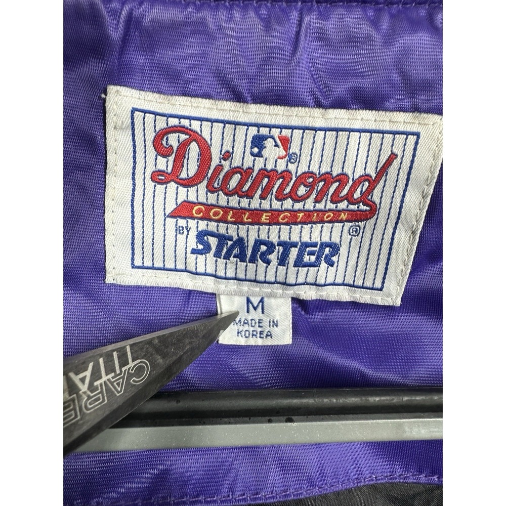 Vintage 1998 Starter Diamond Collection Arizona Diamondbacks Jacket M Purple MLB - Picture 4 of 11